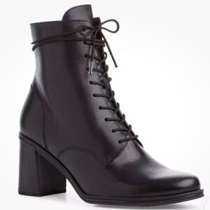 Elegant Black Leather Ankle Boots